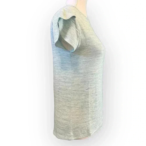 Market & Spruce | Button Back Striped Knit Top | Petite XS - Picture 4 of 6